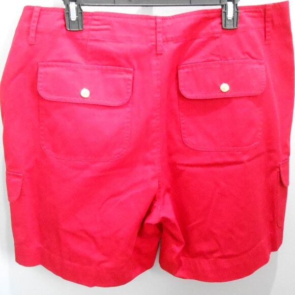 Chap's Women's Red Shorts Flat Front Pockets w/Gold Buttons Hi Rise-Size 16W - Picture 4 of 4
